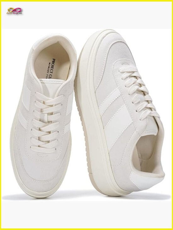 Shoes - Platform Sneakers Lightweight Memory Foam Insole Non-Slip Fashion Footwear